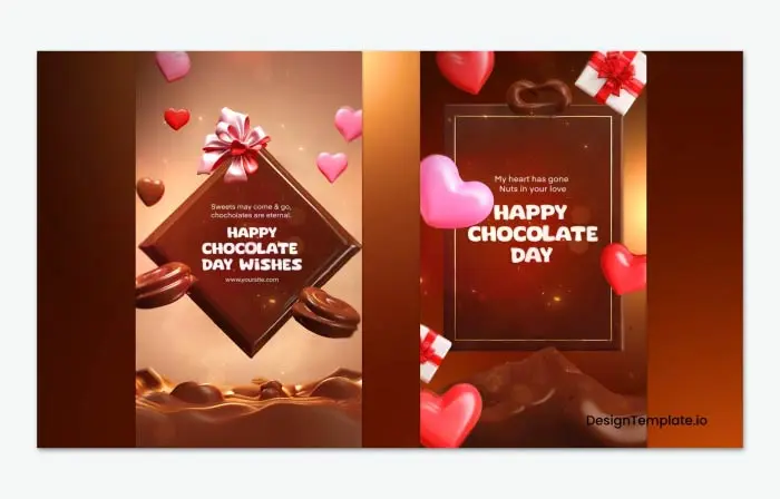 Happy Chocolate Day Wishes 3D Instagram Story